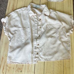 Thread & Supply Cream Button Down Shirt